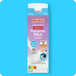 MILSANI Laktosefreie H-Milch⁴, 1,5% Fett