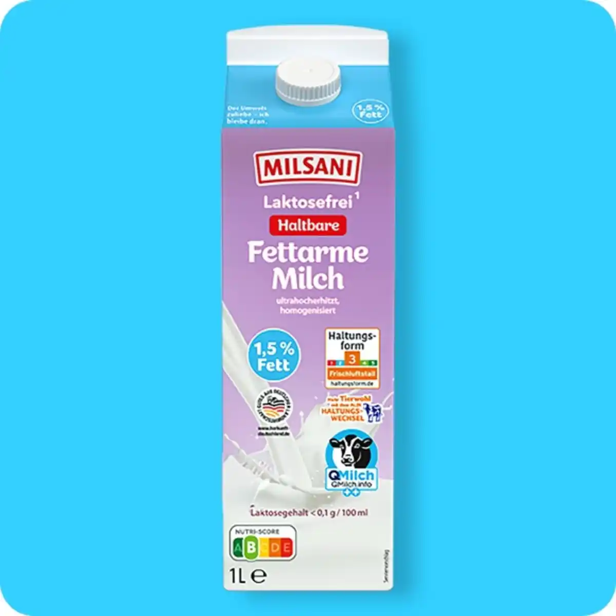 Bild 1 von MILSANI Laktosefreie H-Milch⁴, 1,5% Fett