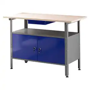 Werkbank mit verschließbaren Türen, 120 x 60 x 85 cm