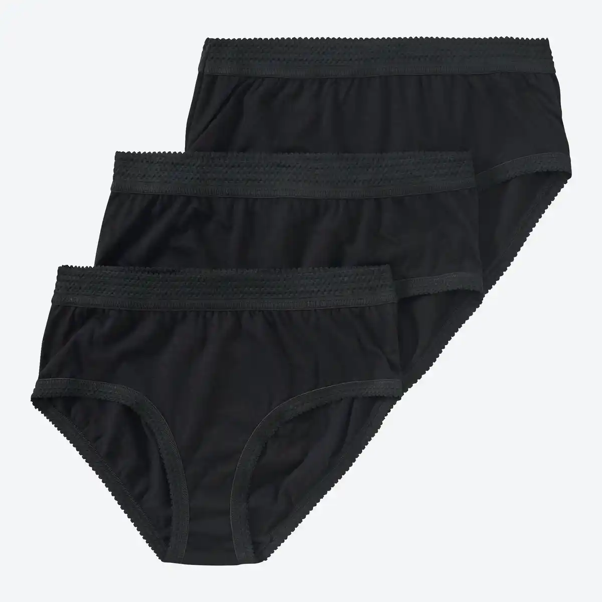 Bild 1 von Damen-Taillenslip mit dekorativem Rand, 3er-Pack