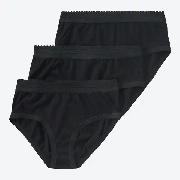 Bild 1 von Damen-Taillenslip mit dekorativem Rand, 3er-Pack