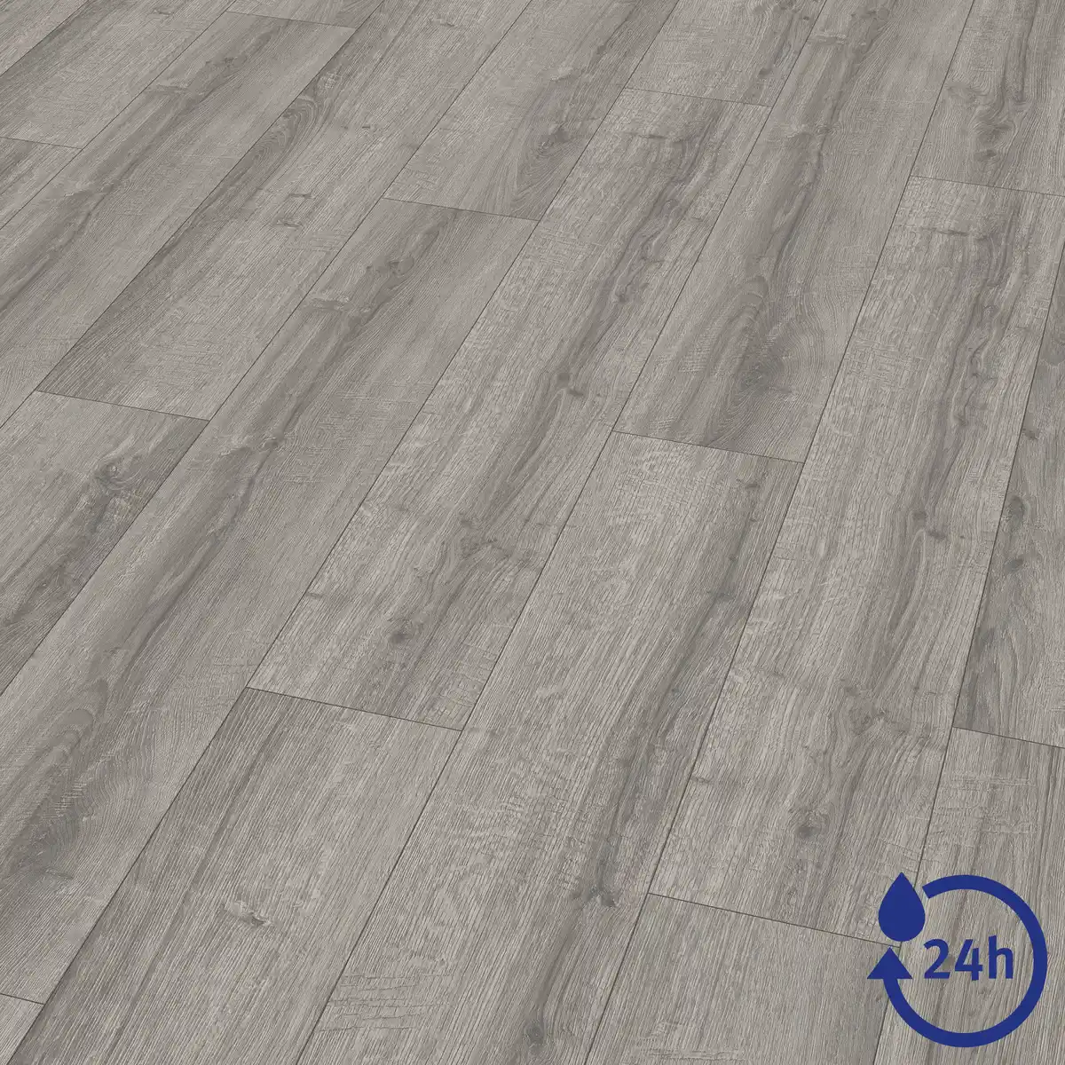 Bild 1 von EGGER Laminat 'NatureSense Aqua' EL2406 Sherman Eiche hellgrau 8 mm