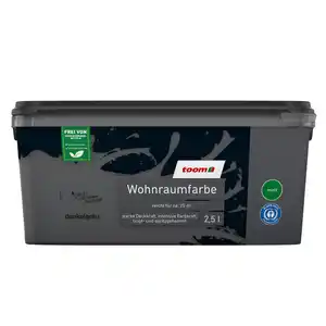 toom Wohnraumfarbe dunkelgrau matt 2,5 l