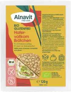 Alnavit Bio Hafervollkorn Brötchen glutenfrei, 120 g