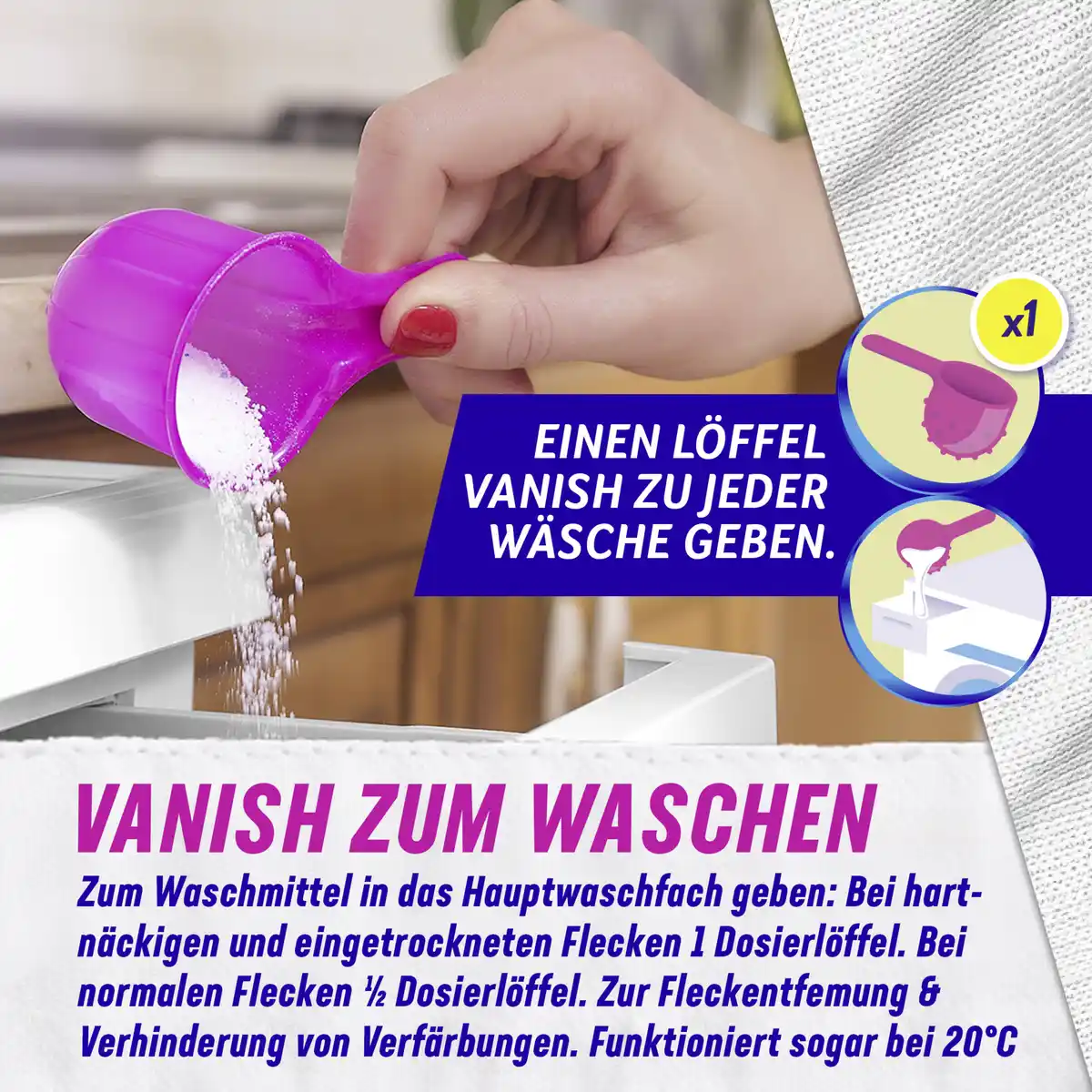 Bild 4 von Vanish Oxi Action Fleckenentferner Powerweiss, 1.125 g