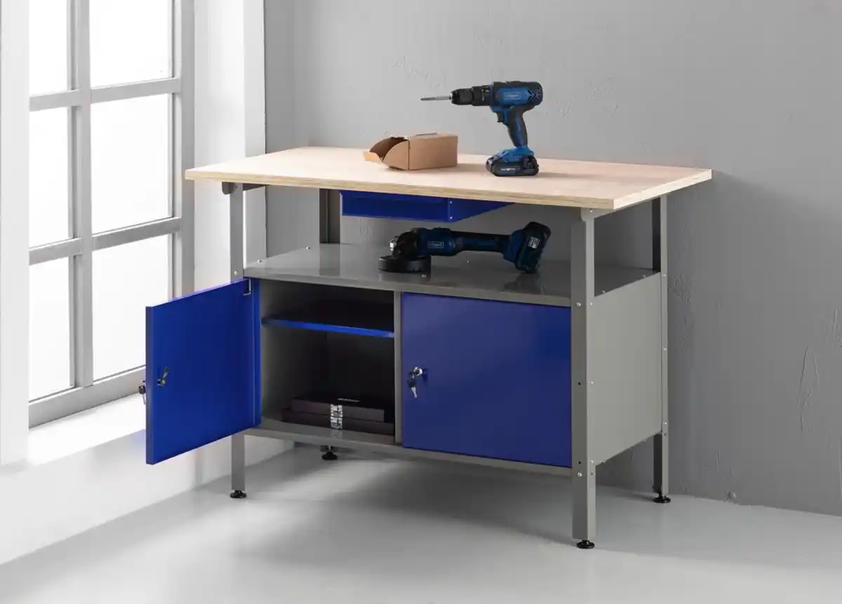 Bild 3 von Werkbank mit verschließbaren Türen, 120 x 60 x 85 cm