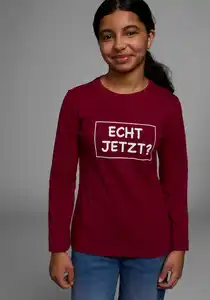 KIDSWORLD Langarmshirt ECHT JETZT? Druck