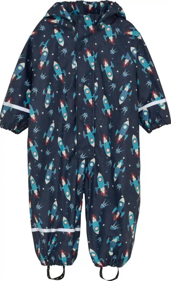 Bild 1 von Kilmanock Regenanzug mit Raketen-Muster, blau, Gr. 86/92, 1 St