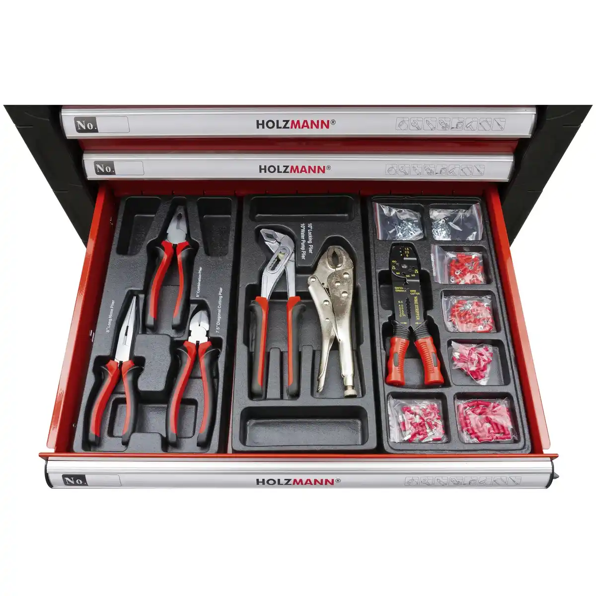 Bild 4 von HOLZMANN-MASCHINEN Werkstattwagen »WW790W«, 7 Schubladen, rot, Metall