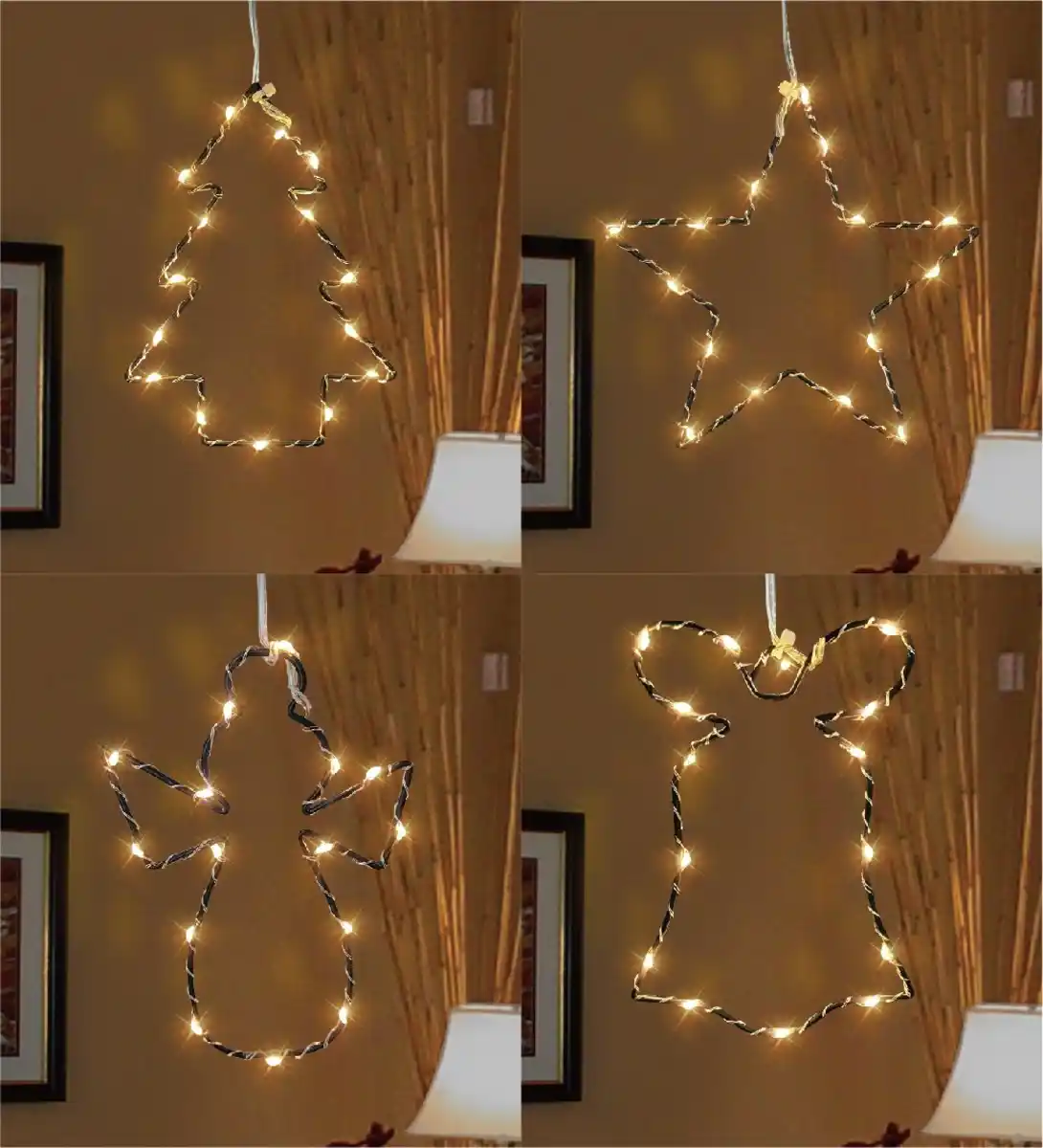 Bild 1 von TrendLine LED Aufhänger Weihnachten 14 cm warmweiß 4-fach sortiert