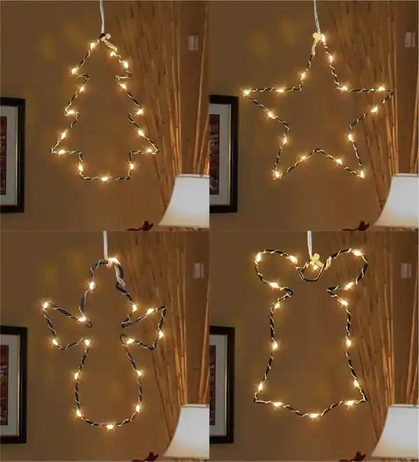 Bild 1 von TrendLine LED Aufhänger Weihnachten 14 cm warmweiß 4-fach sortiert