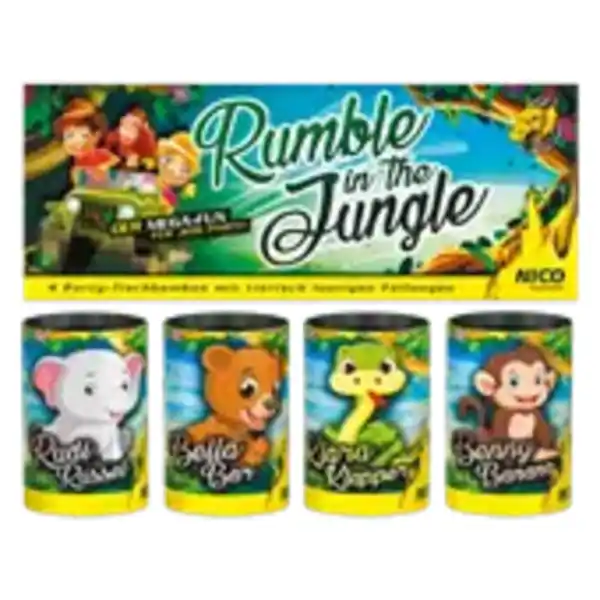 Bild 1 von NICO 4er-Pack Rumble in the Jungle Tischbomben
