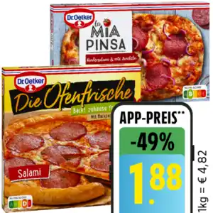 Dr. Oetker Die Ofenfrische, Pizza Tradizionale oder La Mia Pinsa