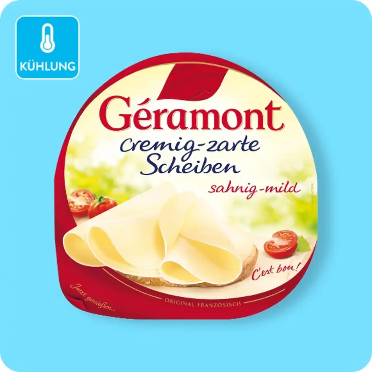 Bild 1 von GÉRAMONT Original französischer Weichkäse, Mix in Scheiben sahnig mild