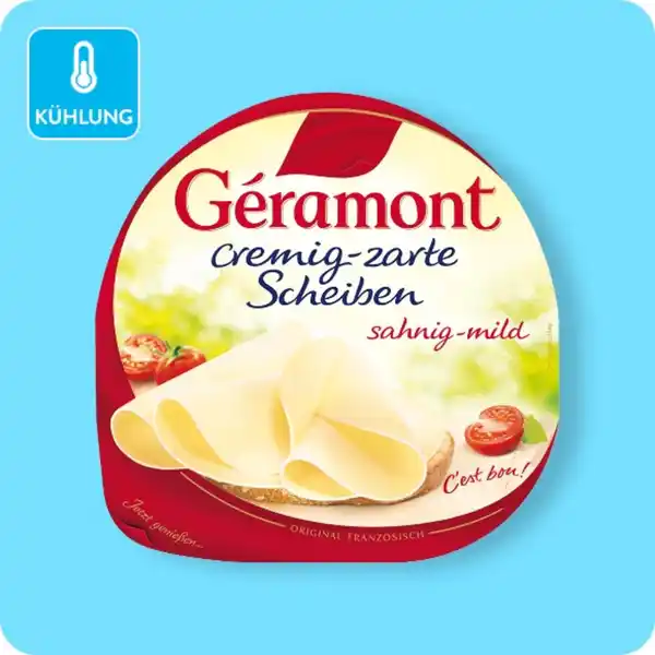 Bild 1 von GÉRAMONT Original französischer Weichkäse, Mix in Scheiben sahnig mild