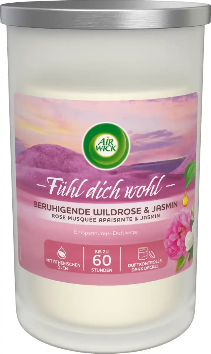 Bild 1 von AirWick Duftkerze im Glas Beruhigende Wildrose & Jasmin 310 g, 1 St