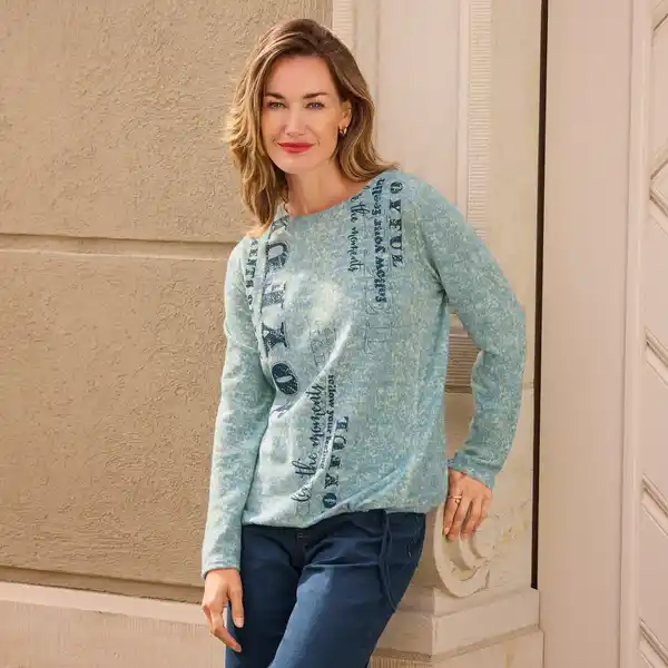 Bild 1 von Damen-Pullover mit modischem Druck