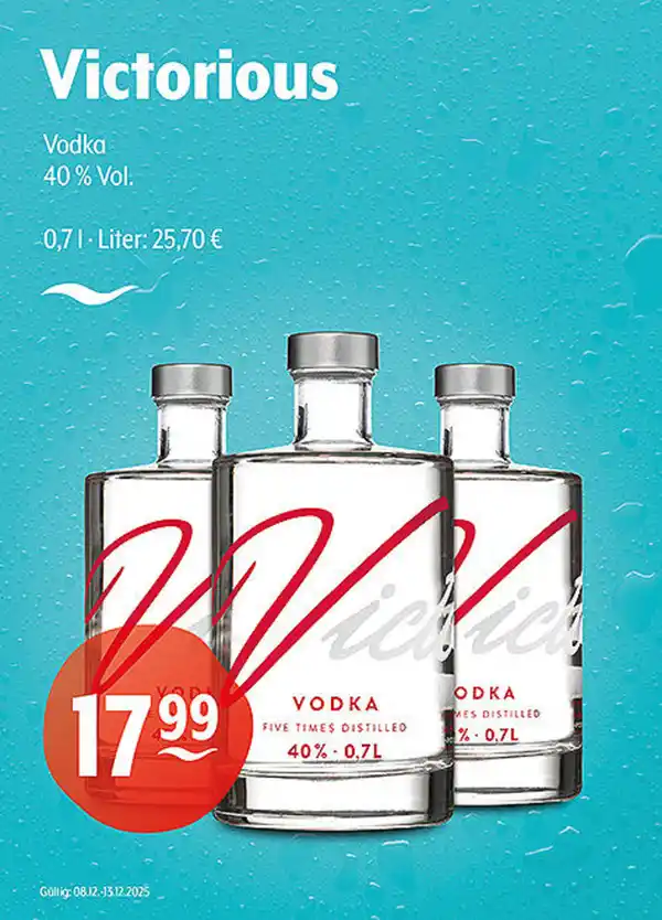 Bild 1 von Victorious Vodka 40 % Vol.