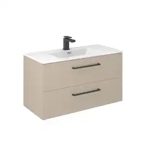 Astor Waschbecken mit Unterschrank 'Giardini' kaschmirfarben 102 x 56,4 x 46,5 cm