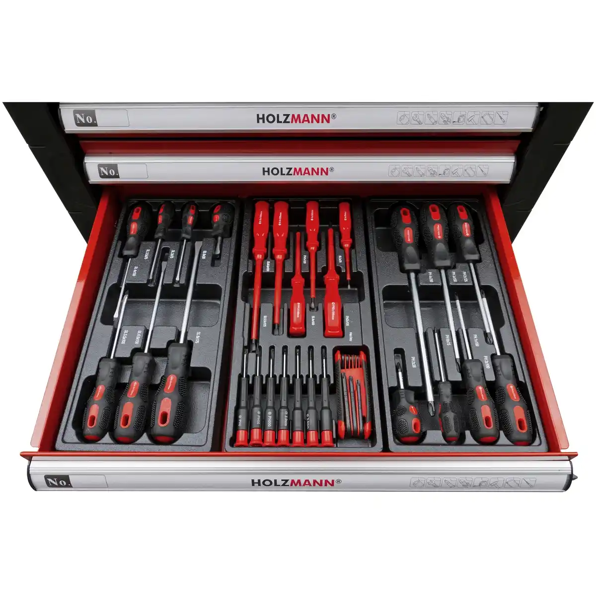 Bild 3 von HOLZMANN-MASCHINEN Werkstattwagen »WW790W«, 7 Schubladen, rot, Metall