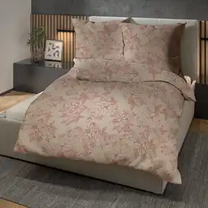 Biber-Bettwäsche-Garnitur mit hohem Baumwollanteil