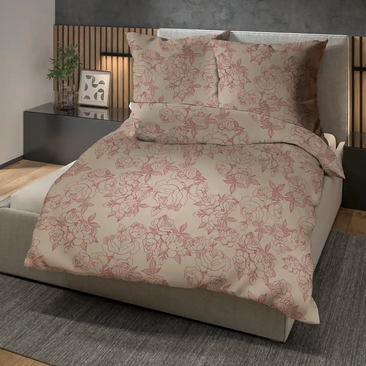 Bild 1 von Biber-Bettwäsche-Garnitur mit hohem Baumwollanteil