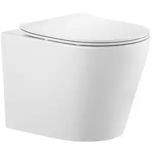 sanicomfort Wand-WC spülrandlos 'Nakia' inklusive WC-Sitz weiß