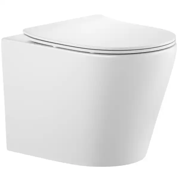 Bild 1 von sanicomfort Wand-WC spülrandlos 'Nakia' inklusive WC-Sitz weiß