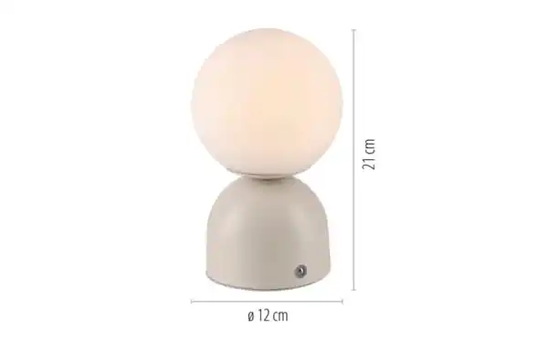 Bild 2 von LED-Akkutischleuchte Rudi, sandfarbig, inkl. CCT Funktion