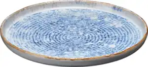 dm home Speiseteller aus Keramik, blau/weiß (28 cm), 1 St