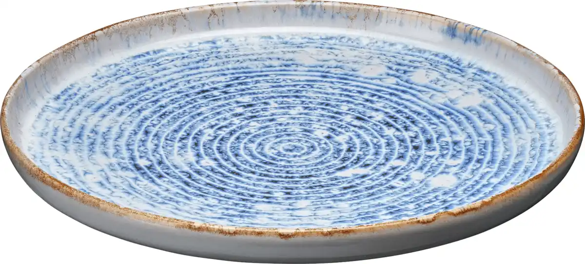 Bild 1 von dm home Speiseteller aus Keramik, blau/weiß (28 cm), 1 St