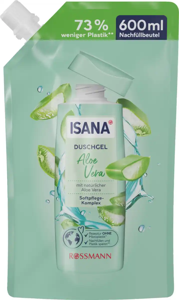 Bild 1 von ISANA Duschgel Aloe Vera Nachfüllbeutel, 850 ml