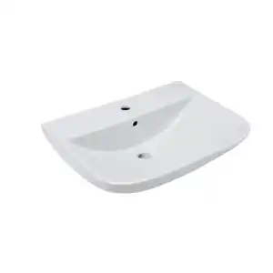 Waschbecken halbrund 'Rivo' weiß 60 x 17 x 45 cm