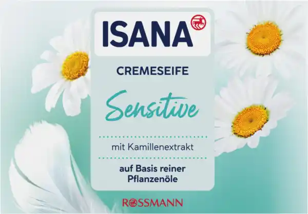 Bild 1 von ISANA Cremeseife sensitiv Seifenstück, 150 g