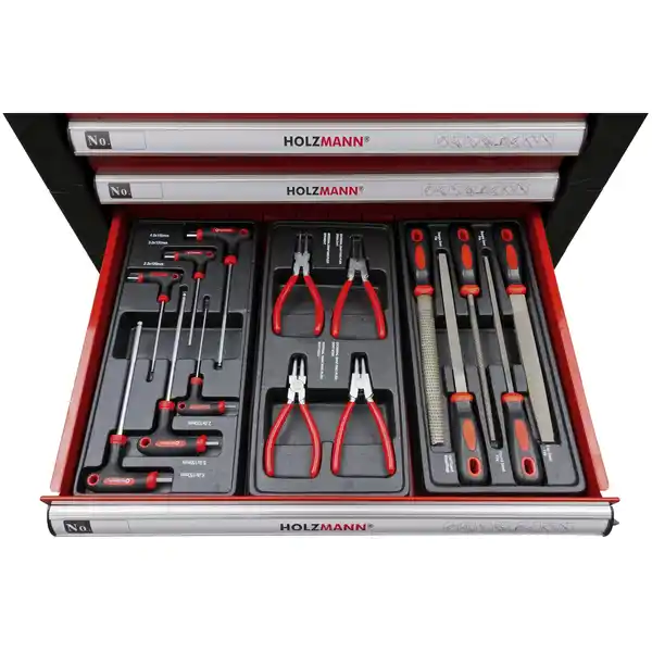 Bild 2 von HOLZMANN-MASCHINEN Werkstattwagen »WW790W«, 7 Schubladen, rot, Metall