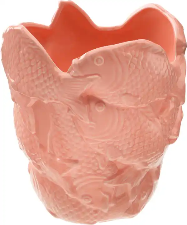 Bild 1 von BOLTZE Übertopf aus Keramik "Fische", peach (22x19 cm), 1 St