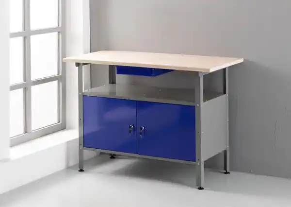 Bild 2 von Werkbank mit verschließbaren Türen, 120 x 60 x 85 cm