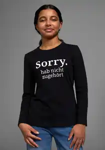 KIDSWORLD Langarmshirt Sorry. hab nicht zugehört Druck