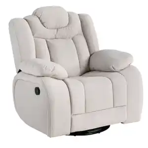 Relaxsessel mit Schaukel- & Drehfunktion, ca. 104 x 102 x 101 cm - Beige