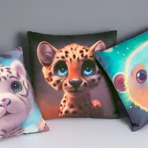 Dekokissen mit Tiermotiven, ca. 30x30cm
