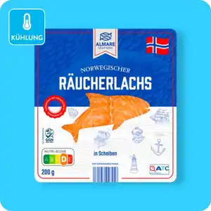 ALMARE Norwegischer Räucherlachs, In Scheiben