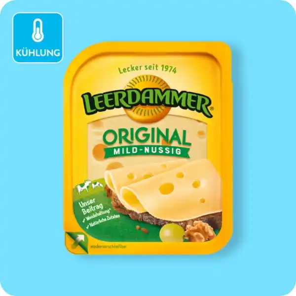 Bild 1 von LEERDAMMER Scheibenkäse, Original oder Léger (16 % Fett)