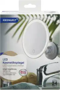 IDEENWELT Best Basics LED-Kosmetikspiegel 5-fach