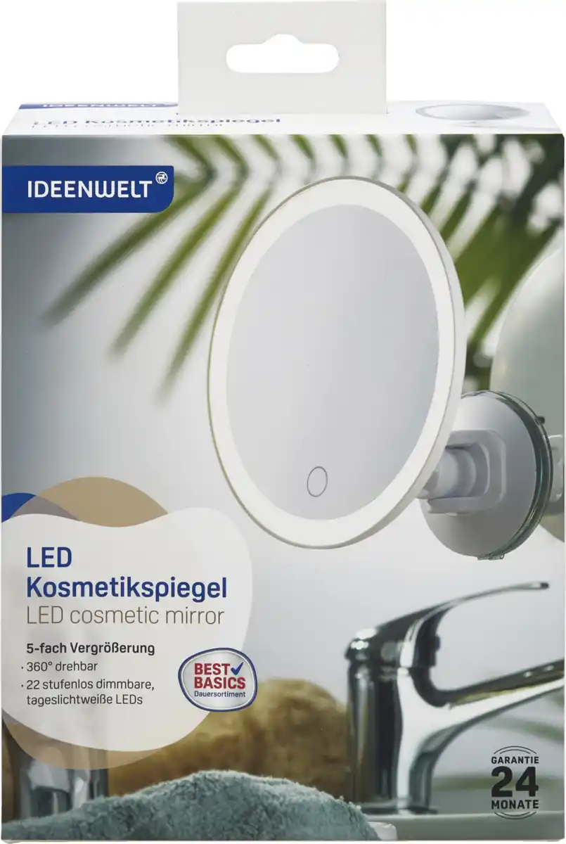 Bild 1 von IDEENWELT Best Basics LED-Kosmetikspiegel 5-fach