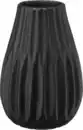 Bild 1 von BOLTZE Keramikvase mit Rillen, schwarz (H14cm), 1 St