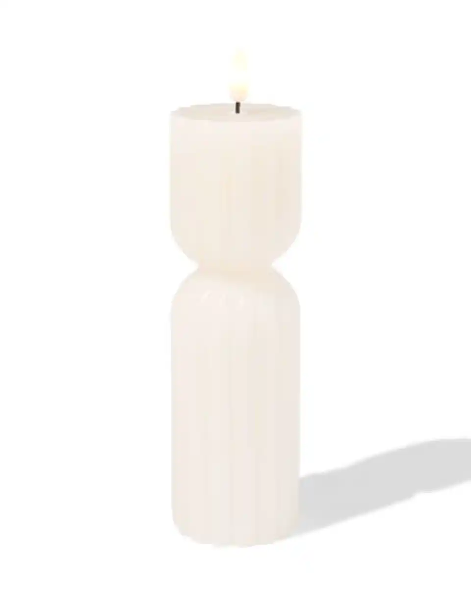 Bild 3 von LED-Formkerze, ⌀ 6,2 x 23 cm, Diabolo, Elfenbein