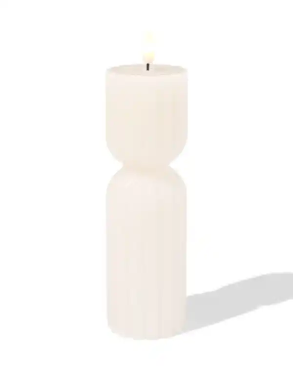 Bild 3 von LED-Formkerze, ⌀ 6,2 x 23 cm, Diabolo, Elfenbein