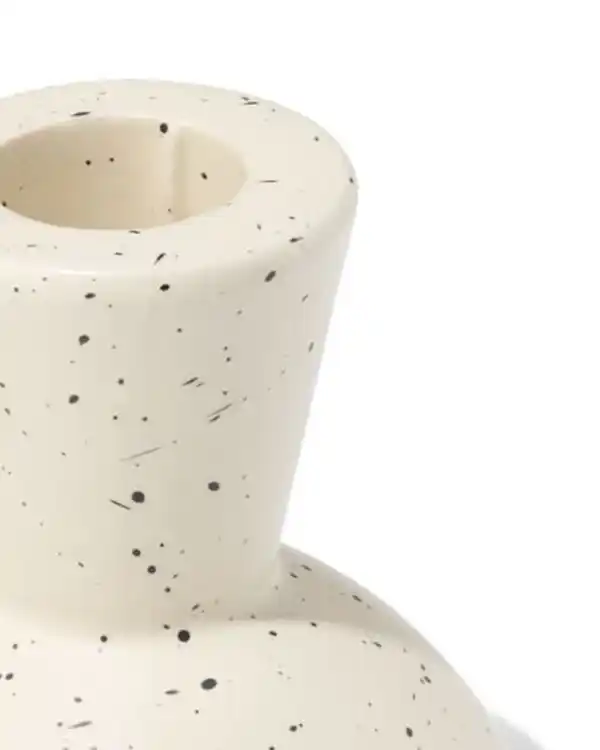 Bild 3 von Kerzenständer 7,8 x 7,7 cm, aus Keramik mit Retro-Sprenkeln