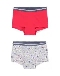 Kinder-Boxershorts Blumen – 2 Stück rosa