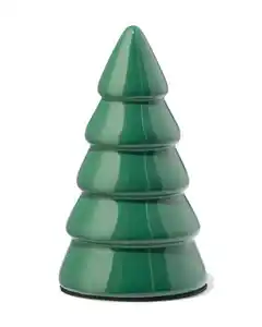 Weihnachtsbaum, 8,4 × 8,4 × 15 cm, Keramik grün